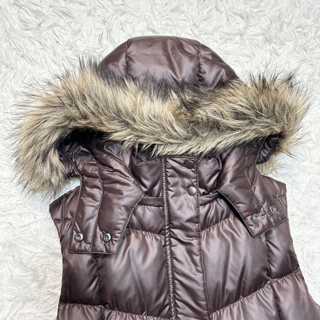 y2k グランジ お兄系 OLD UNIQLO ダウンベスト ファー 茶色