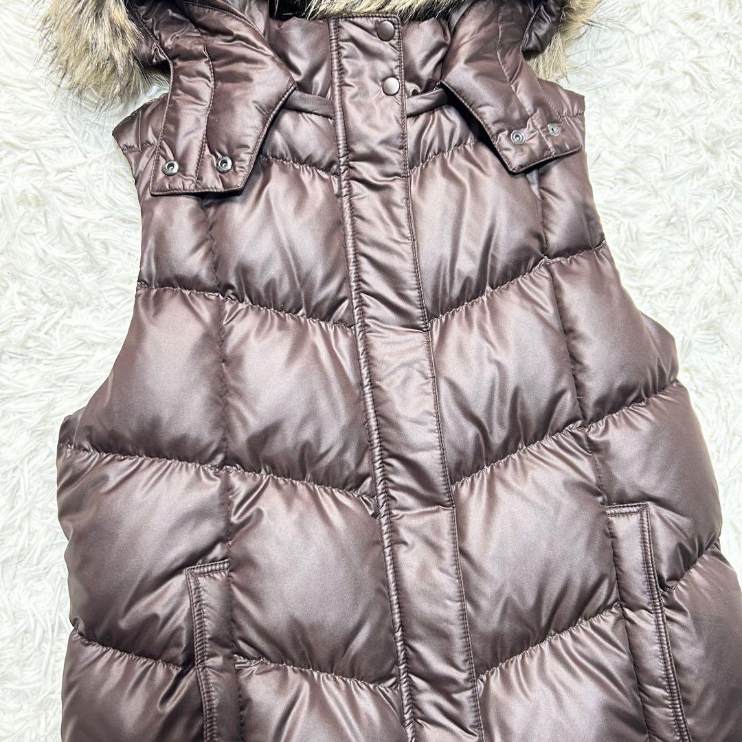 y2k グランジ お兄系 OLD UNIQLO ダウンベスト ファー 茶色