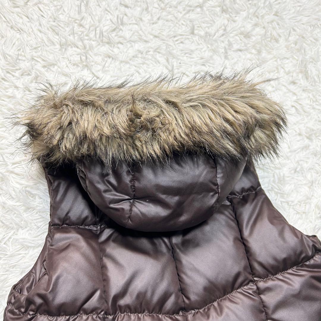 y2k グランジ お兄系 OLD UNIQLO ダウンベスト ファー 茶色