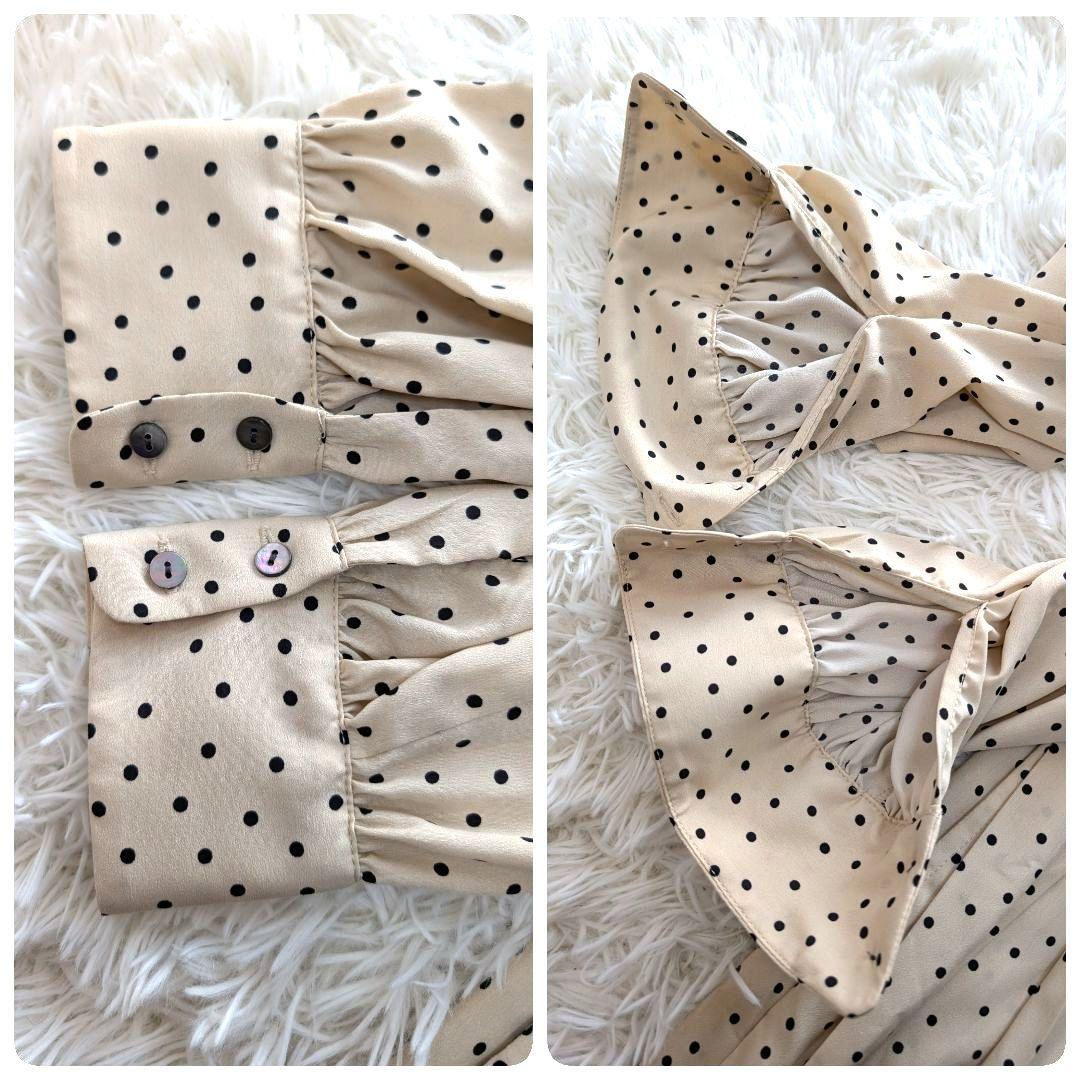 新品タグ付き SHIPS バンドカラー サイドプリーツ ワンピース M 25AW