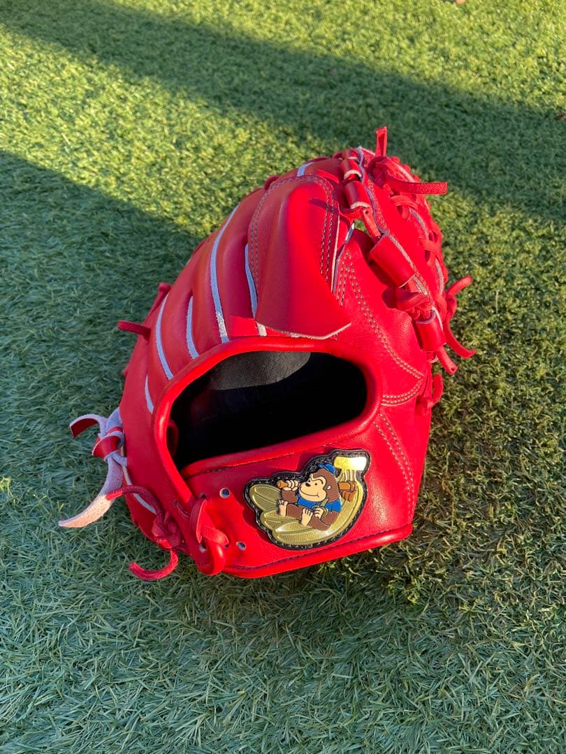 【未使用】ごりら印の野球道具　投手用OBK 硬式グローブ 別注オーダー