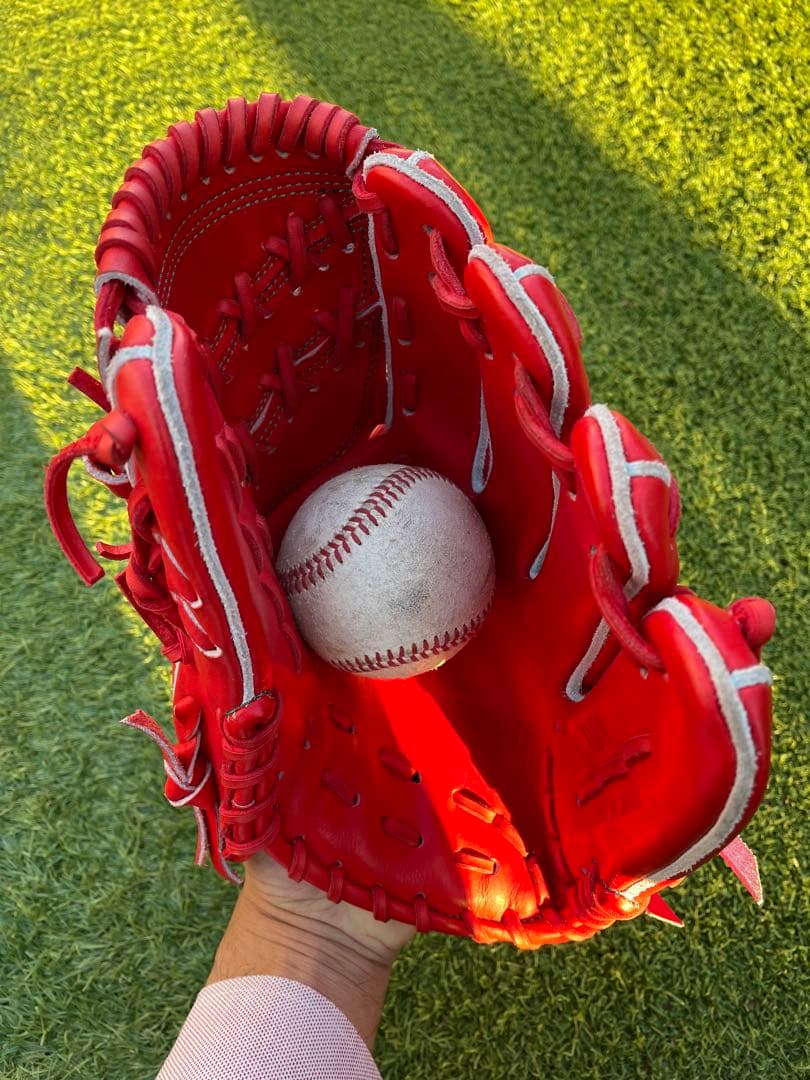 【未使用】ごりら印の野球道具　投手用OBK 硬式グローブ 別注オーダー