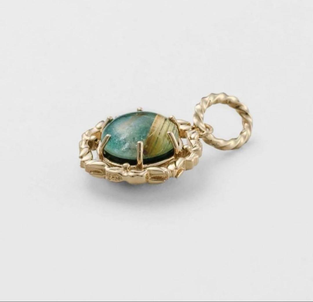 【新品未使用】Agete アガット10K マラカイトチャーム