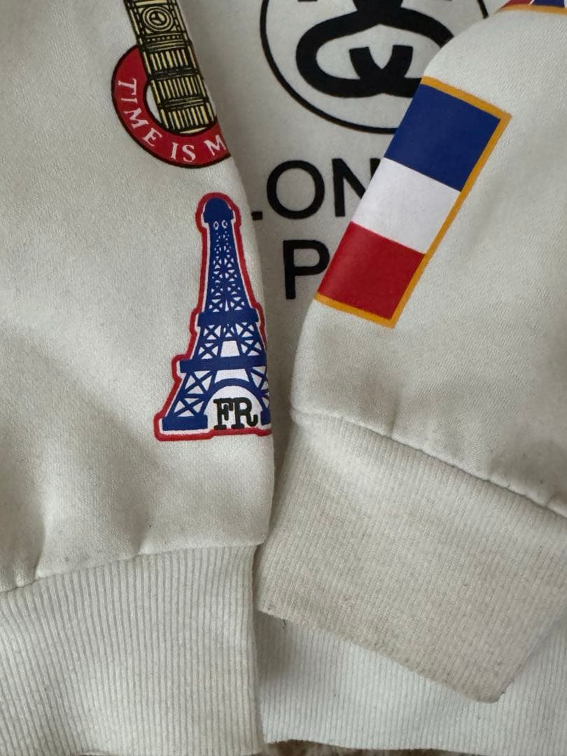 【希少デザイン】00s STUSSY ワールドツアー スウェットL ストリート