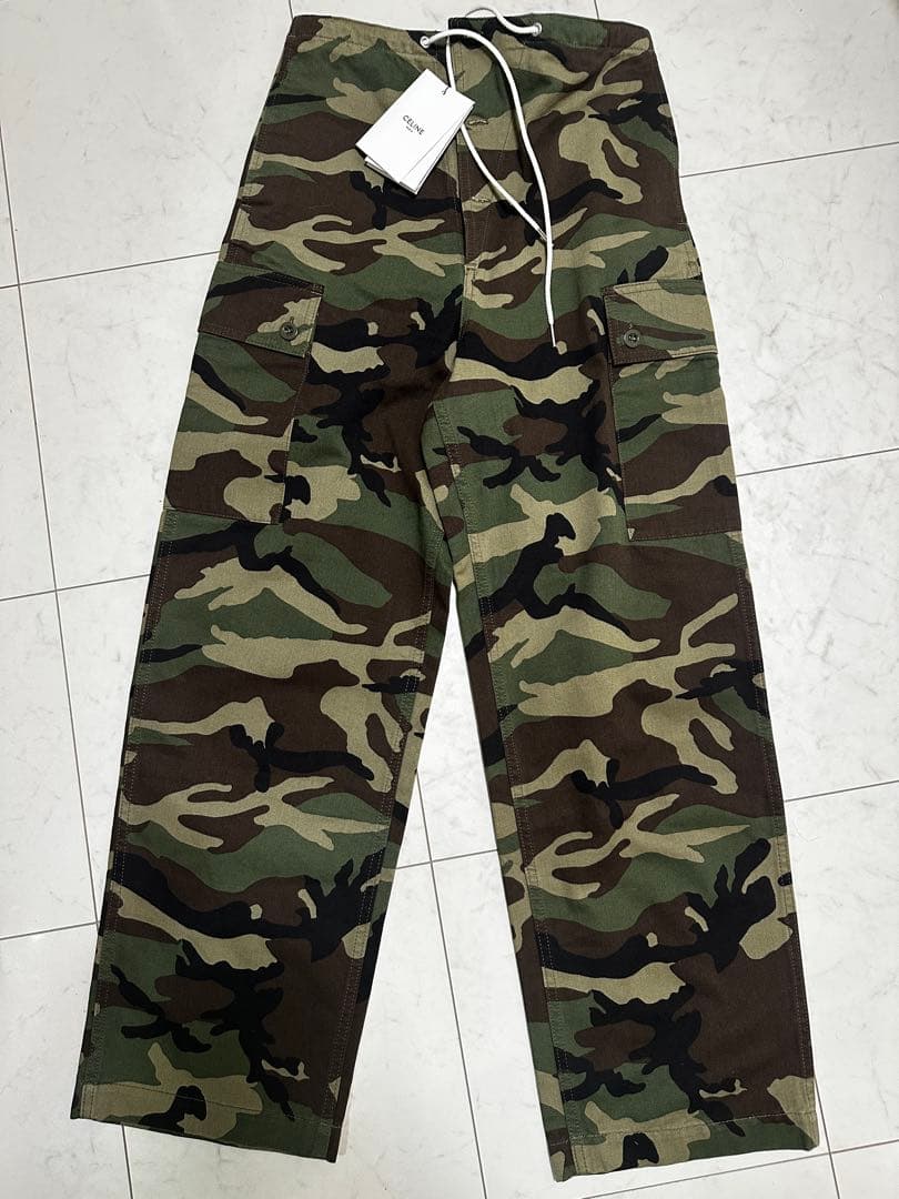 Celine セリーヌ　カーゴパンツ　迷彩　カモ　カモフラージュ
