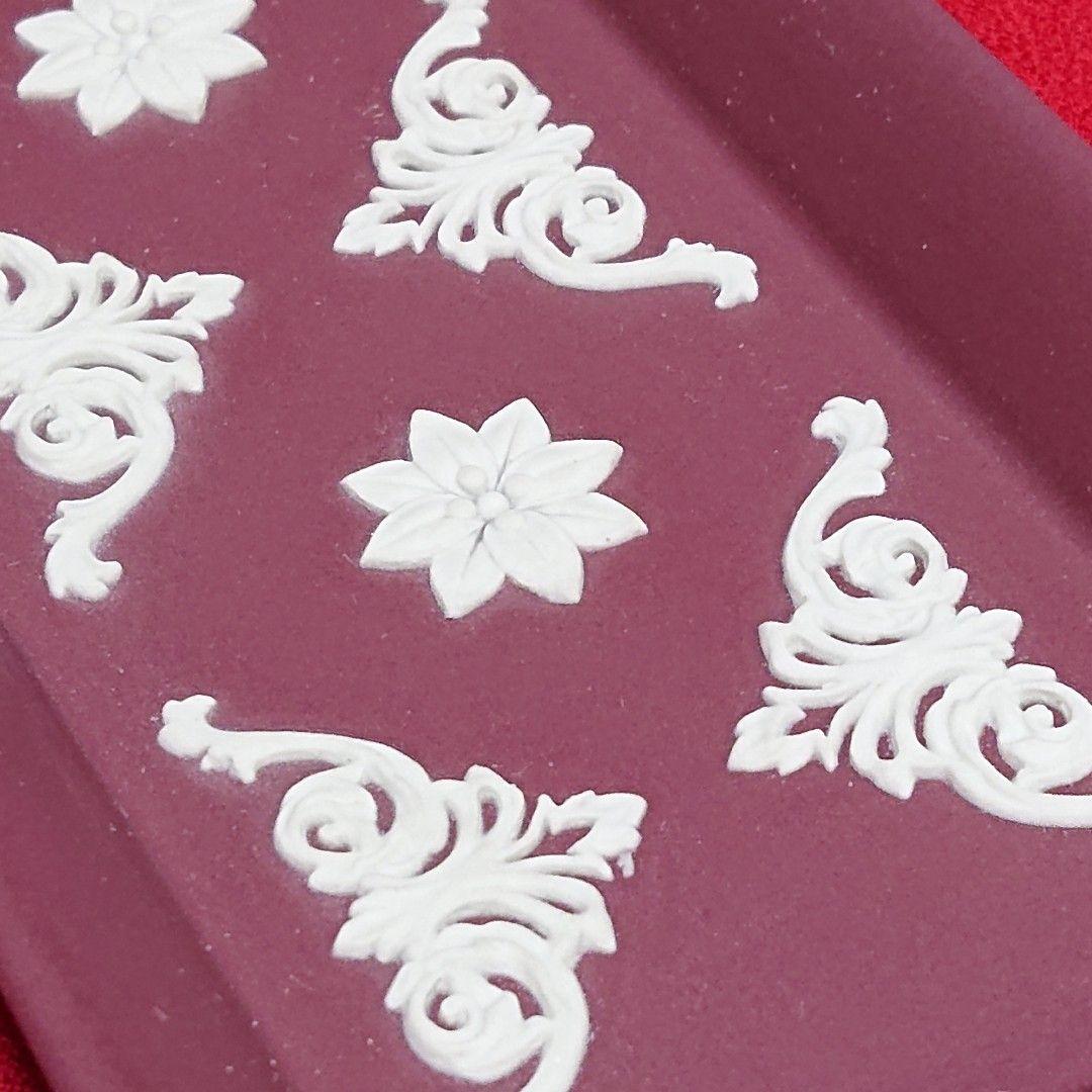 ウェッジウッド ジャスパー クリムゾン ワインレッド 花器・トレイ 他 全4点