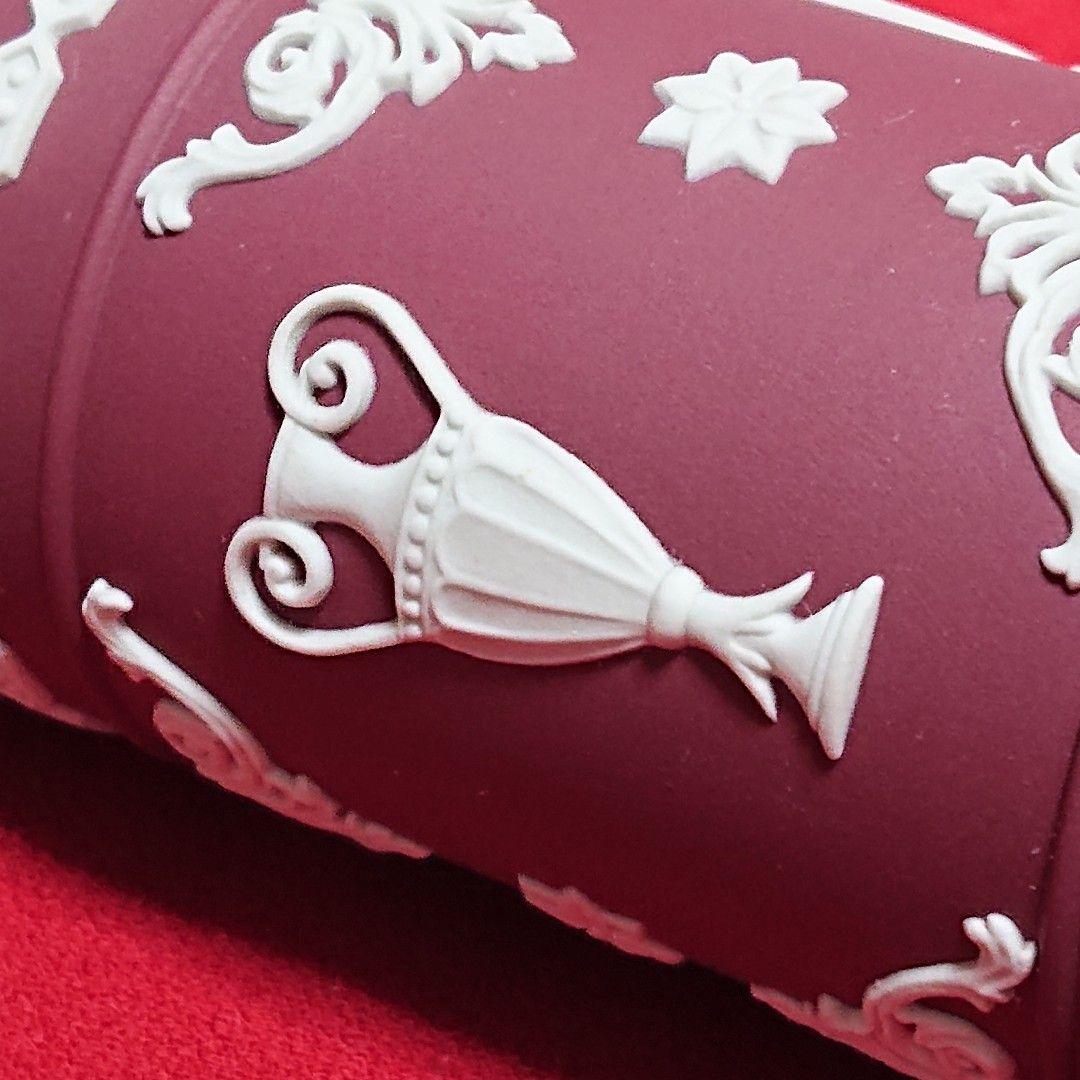 ウェッジウッド ジャスパー クリムゾン ワインレッド 花器・トレイ 他 全4点