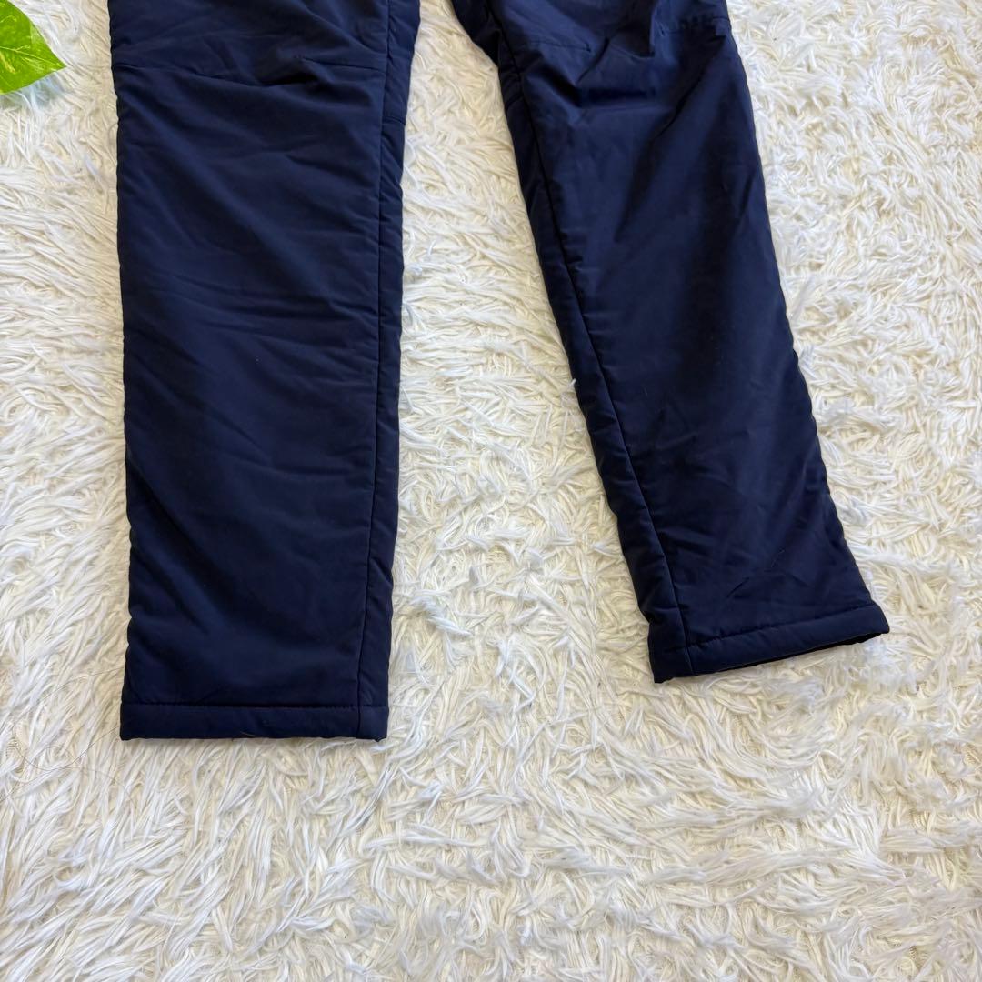 【アンパスィ】極美品 中綿パンツ サイドロゴ ネイビー Lサイズ レディース