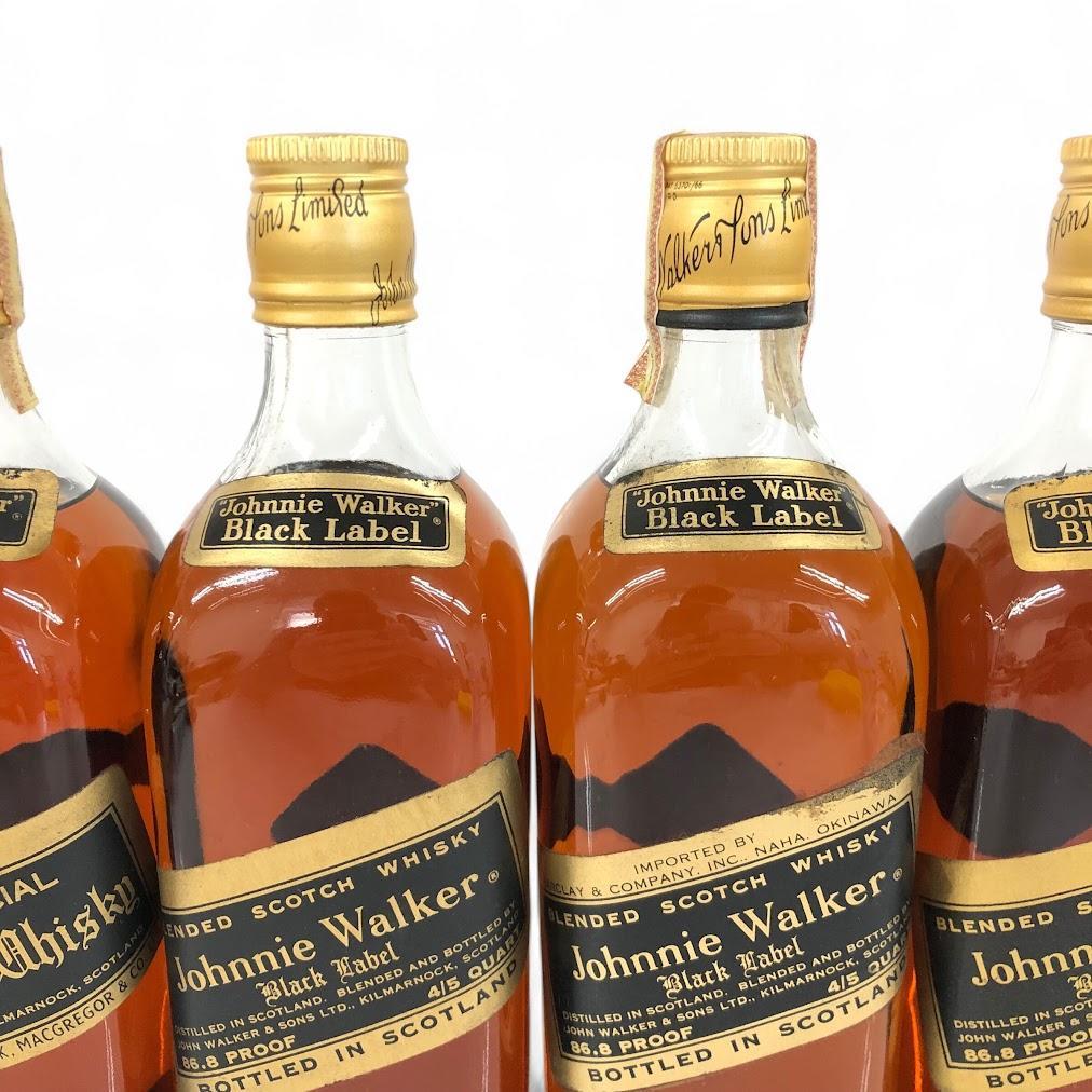 【未開栓】ジョニーウォーカー オールドスコッチウイスキー ブラックラベル 6本