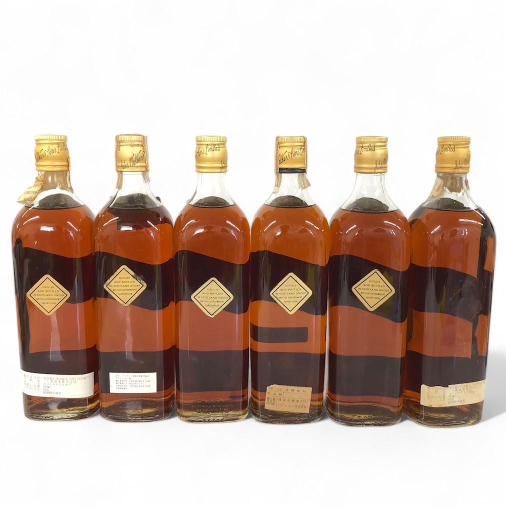 【未開栓】ジョニーウォーカー オールドスコッチウイスキー ブラックラベル 6本