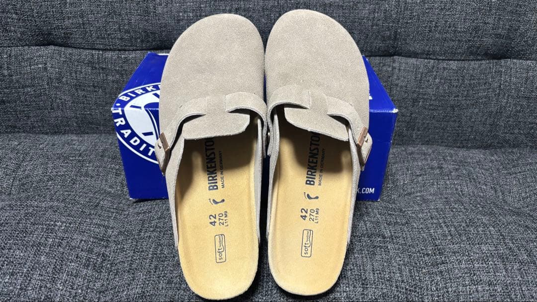 靴 BIRKENSTOCK Boston Gray 27cm