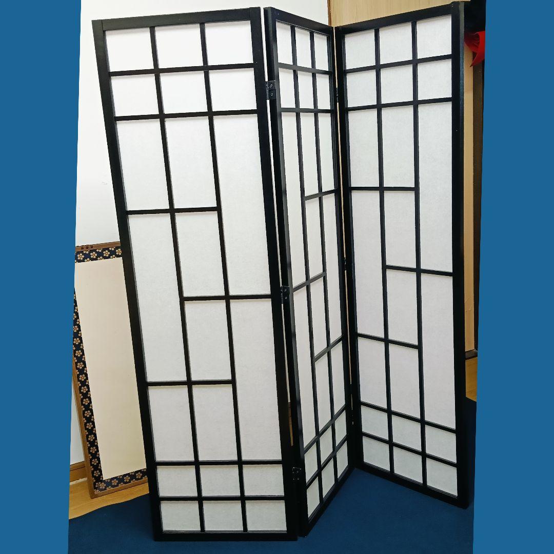 AN37 衝立 変り障子 3連 和風 和モダン 木製 高さ150cm