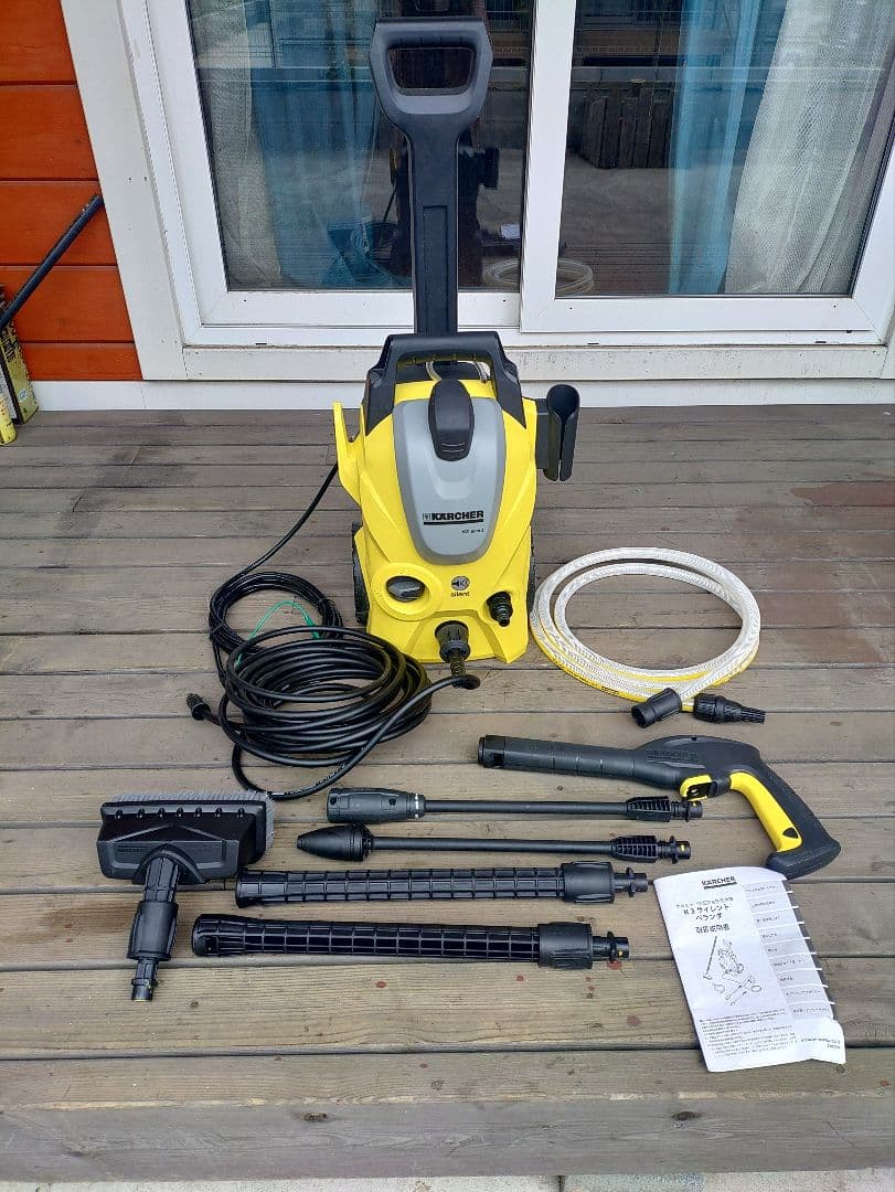 動作確認済　Karcher　k3 Silent 高圧洗浄機本体と付属品一式