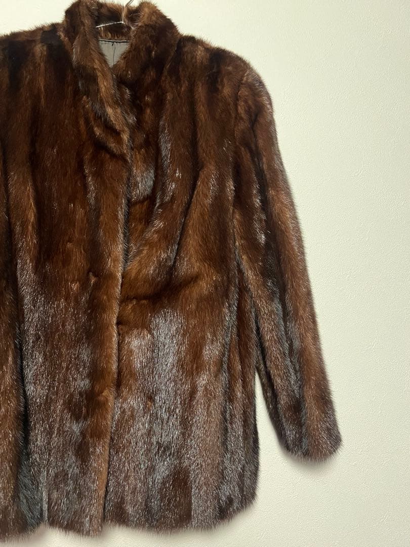 vintage ブラウン ミンクファーコート