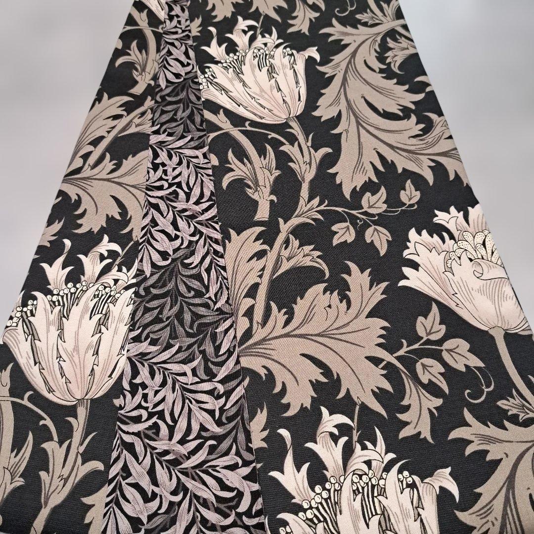 半幅帯　長尺　ウィリアムモリス　アネモネ×ウィローボゥ リバーシブル