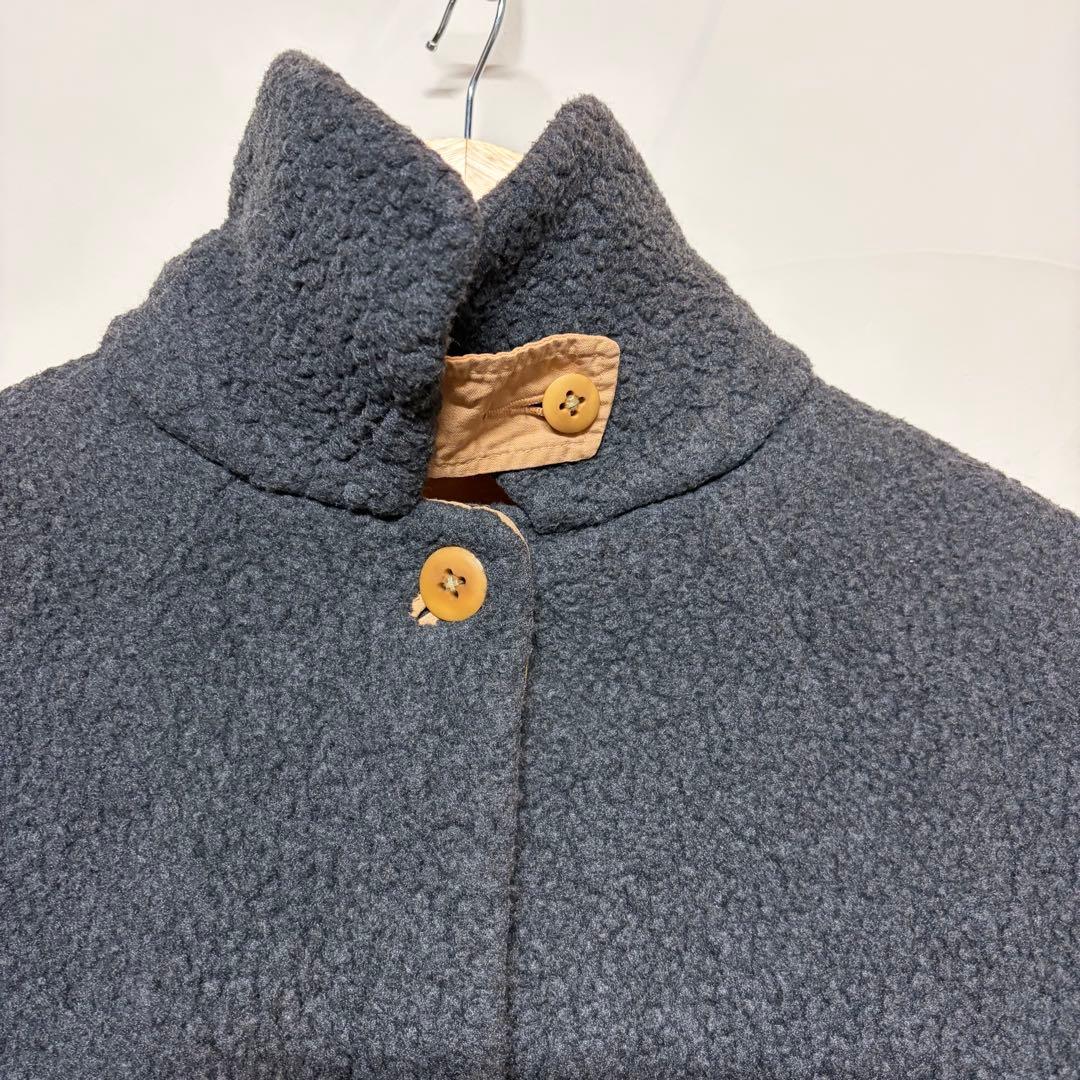 【交渉あり】45R リバーシブルボアコート　上質コットン　R刺繍