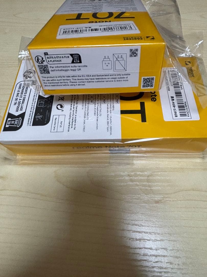 REALME NOTE 70T 本体 RAM 4GB+128GB 5台セット