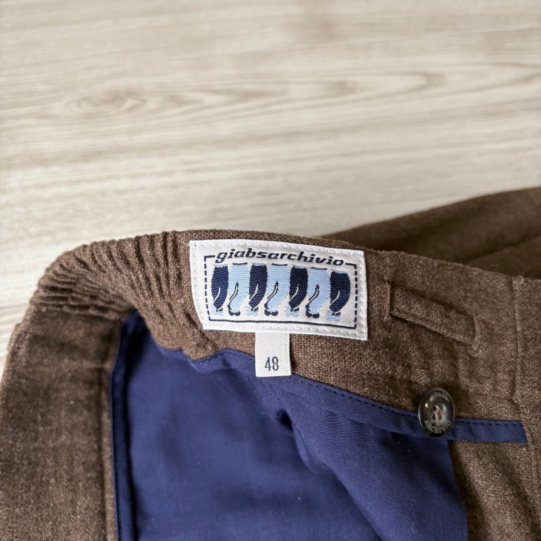 【美品】ジャブスアルキヴィオ MASACCIO 48 ウールフランネル ブラウン