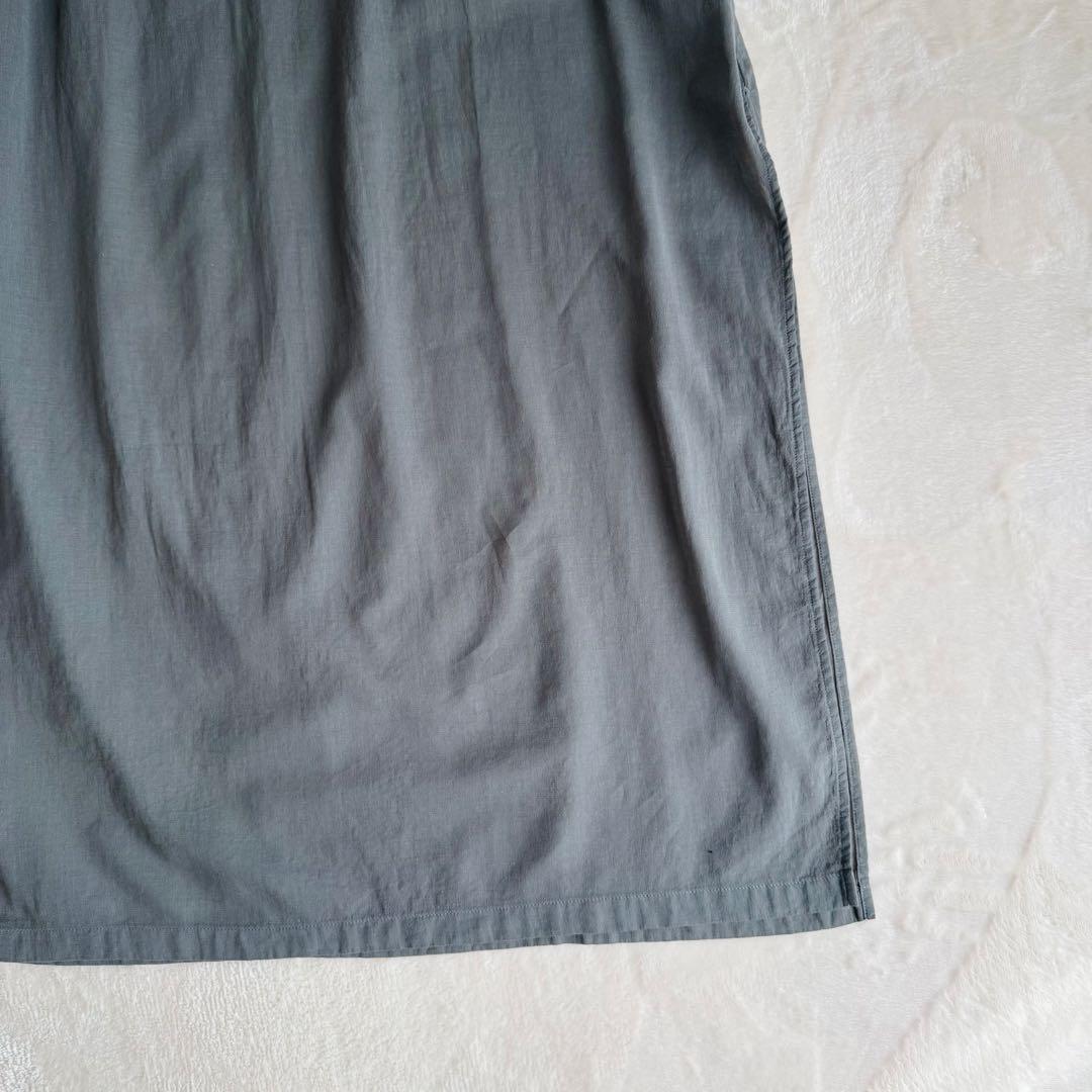 【美品】evam eva タックロングワンピース チュニック グレー