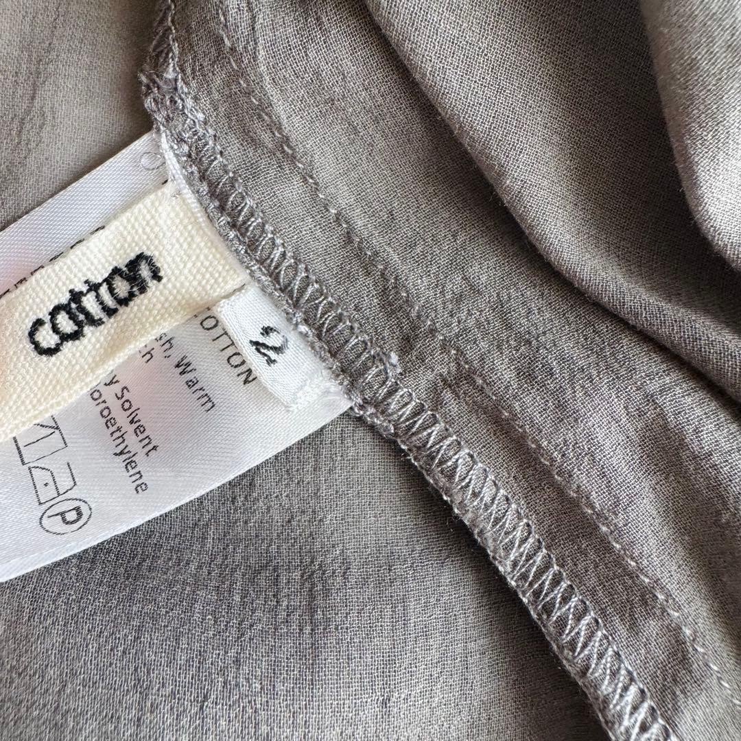 【美品】evam eva タックロングワンピース チュニック グレー