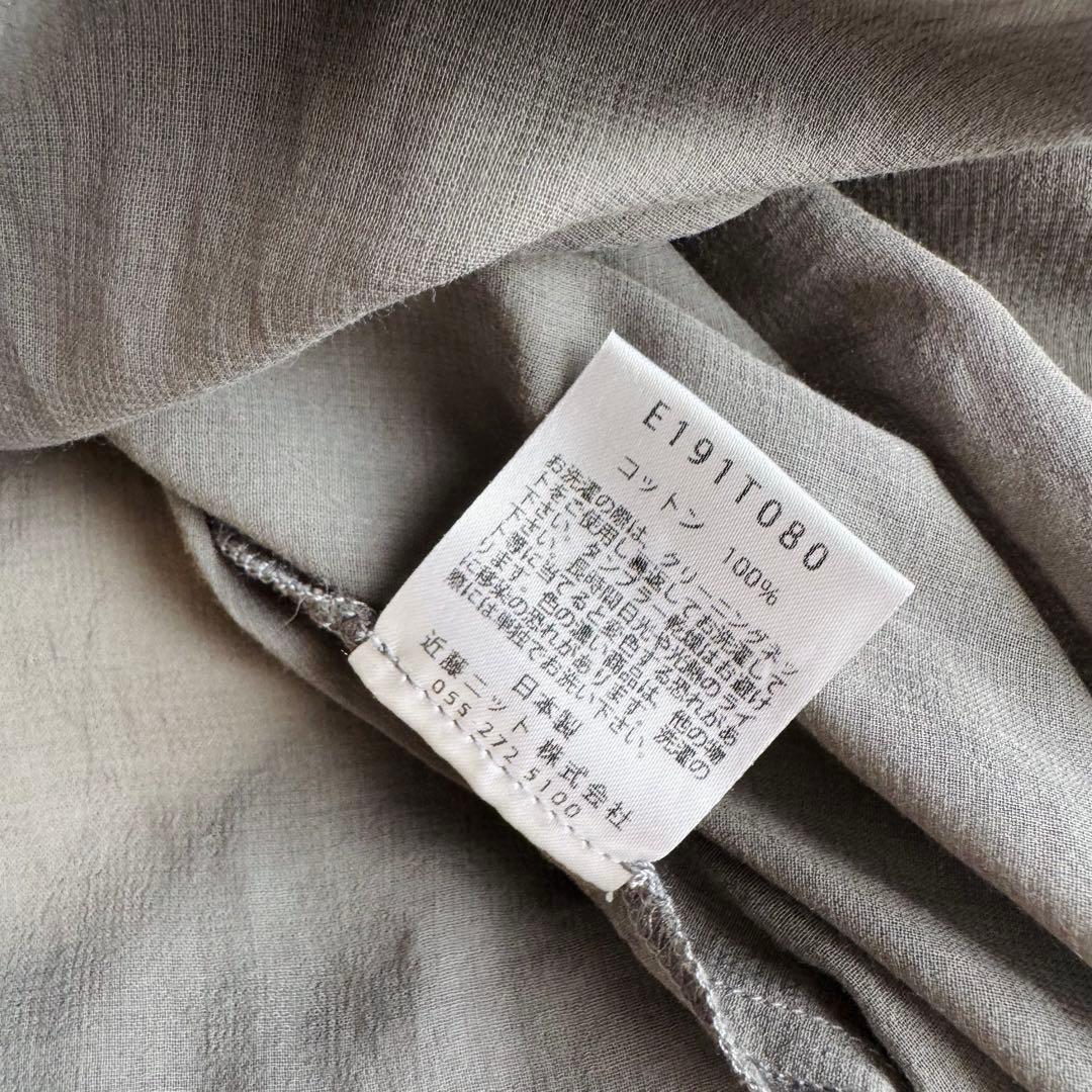 【美品】evam eva タックロングワンピース チュニック グレー