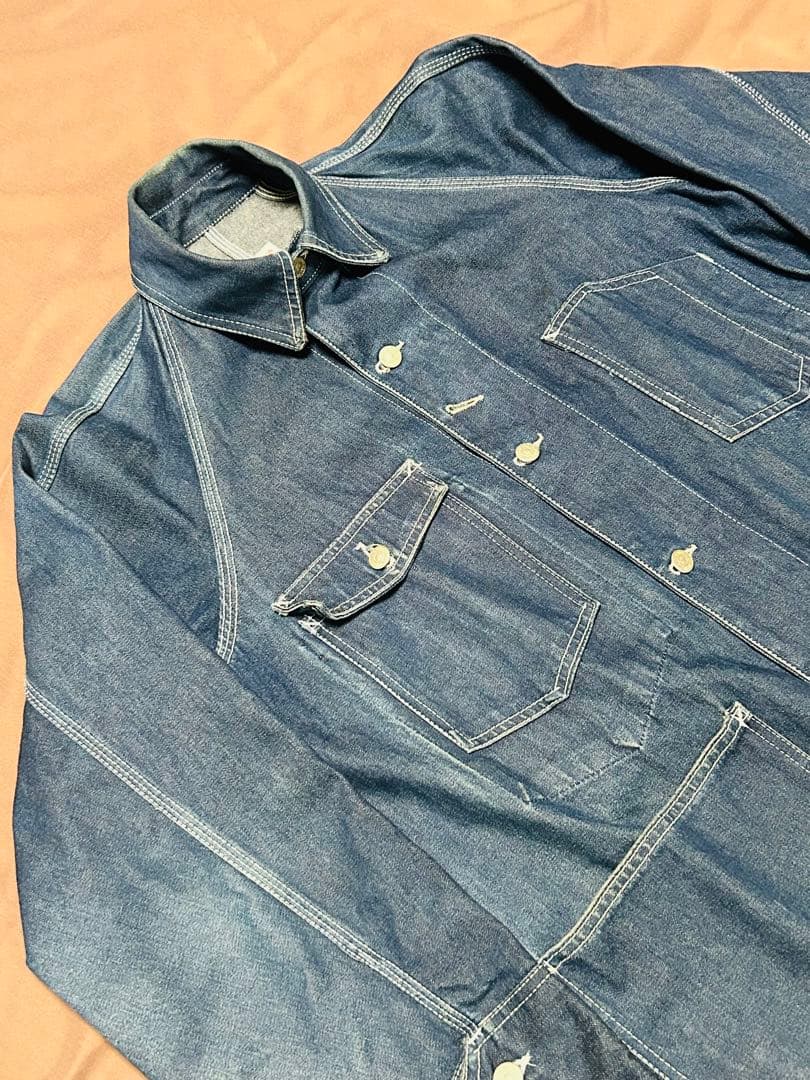 希少濃紺 80s 90s BROOKLYN OVERALL デニム カバーオール