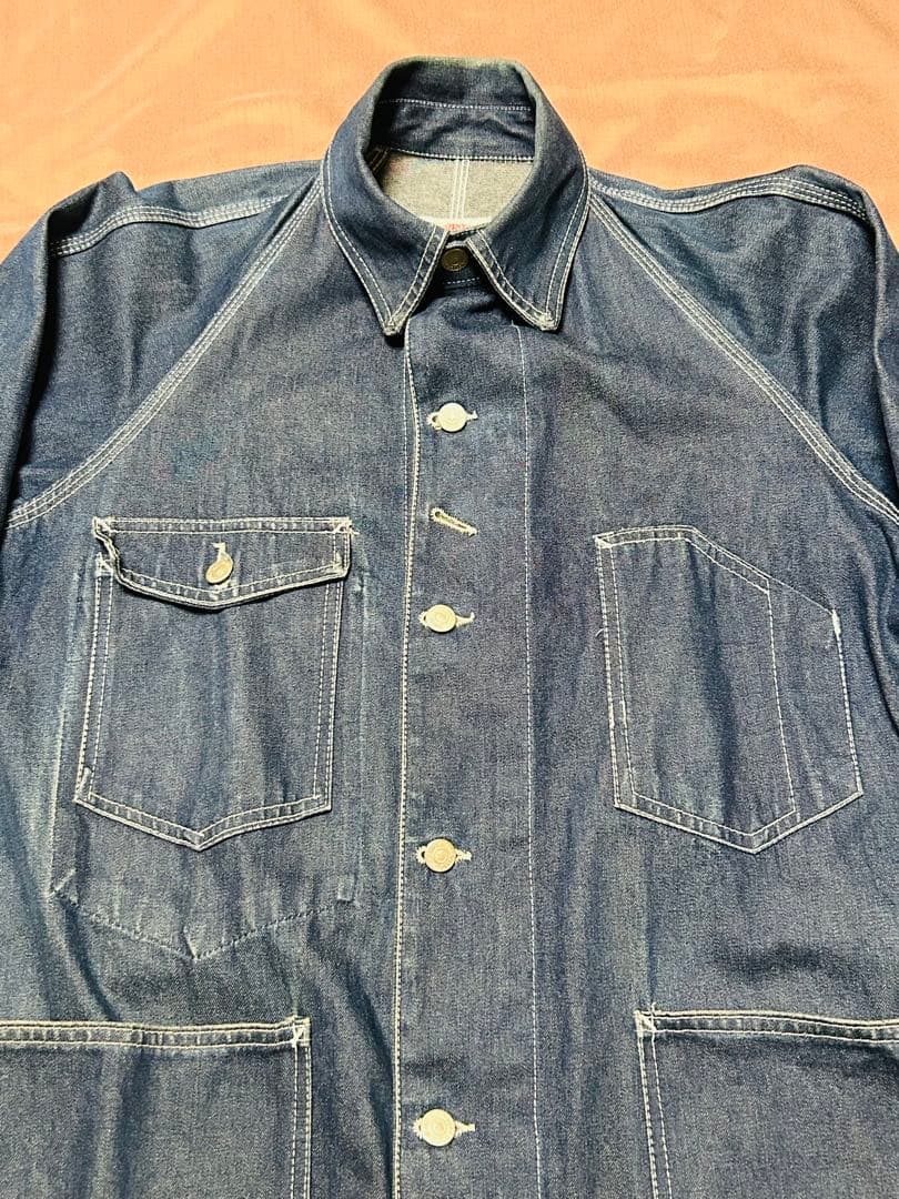 希少濃紺 80s 90s BROOKLYN OVERALL デニム カバーオール