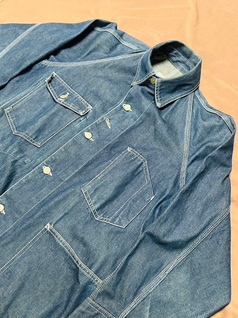 希少濃紺 80s 90s BROOKLYN OVERALL デニム カバーオール