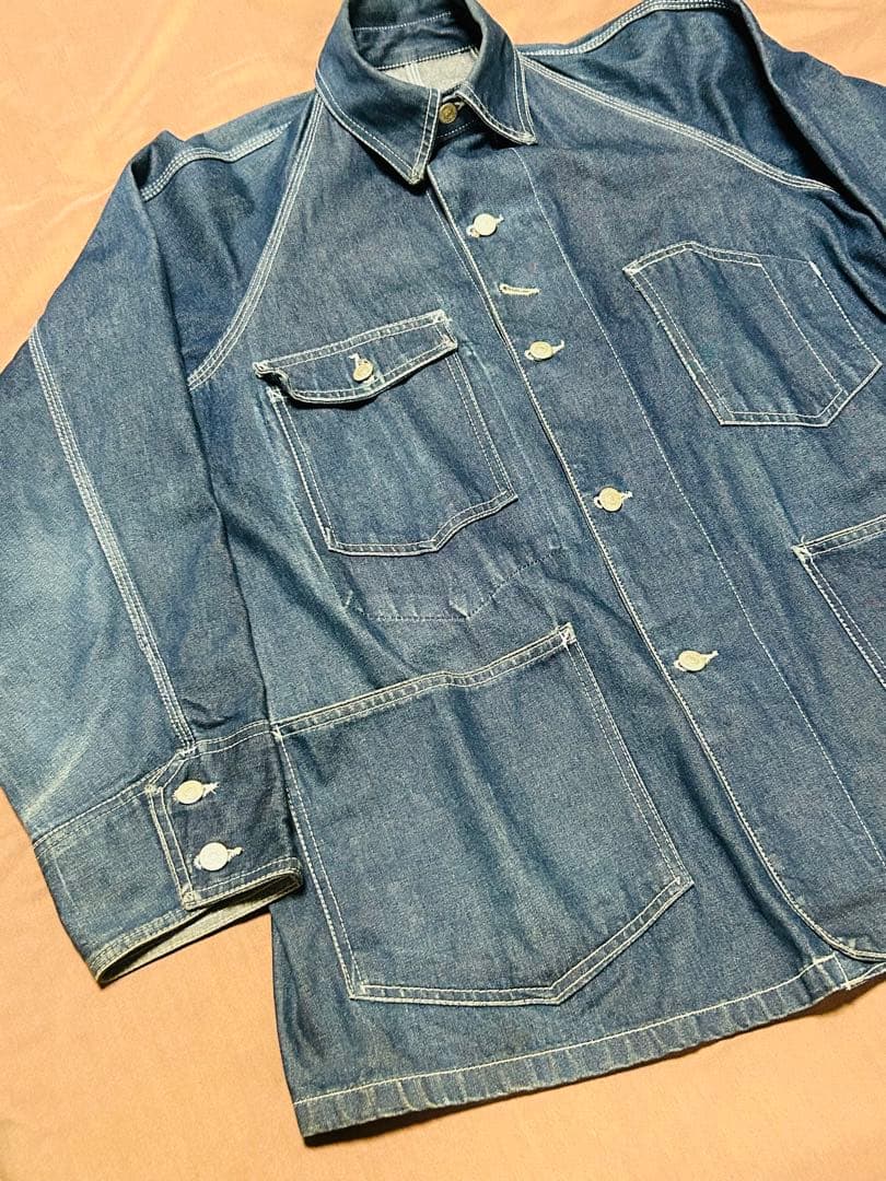 希少濃紺 80s 90s BROOKLYN OVERALL デニム カバーオール