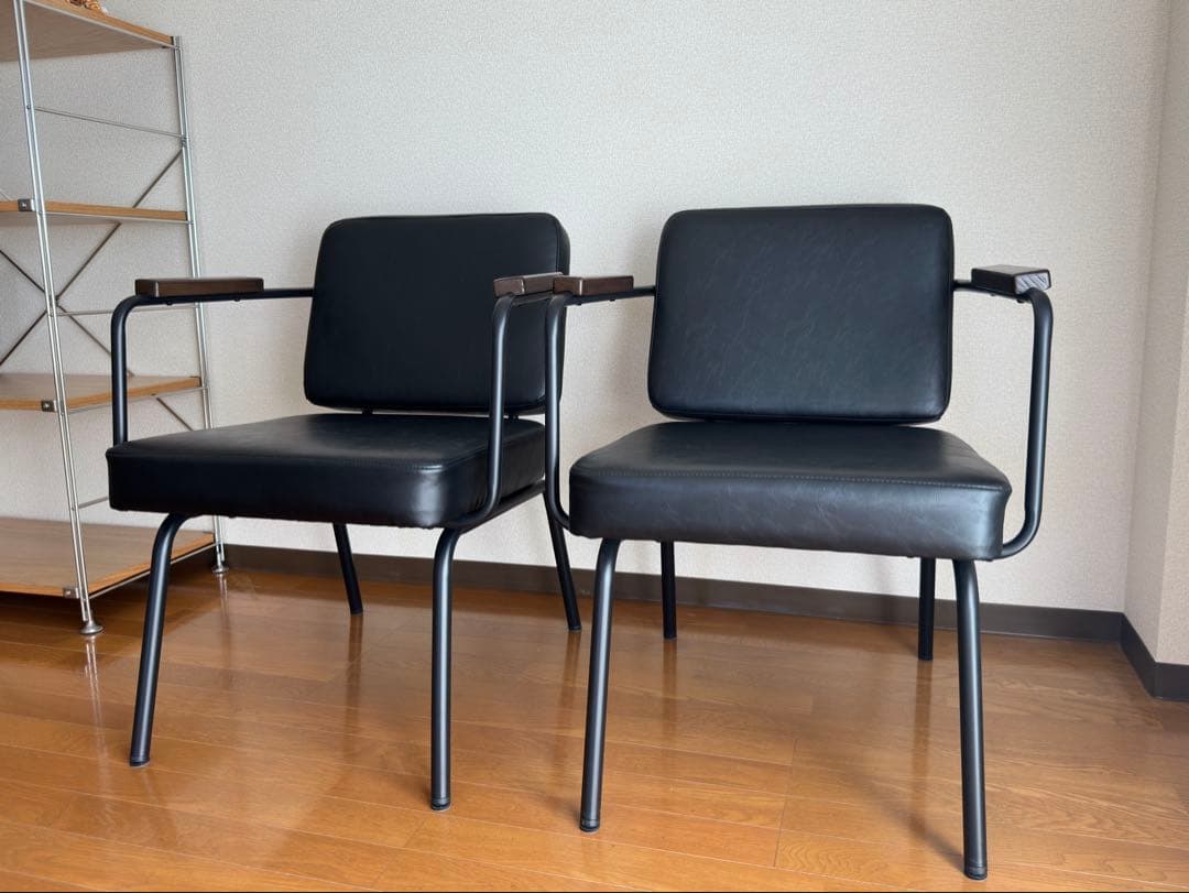 Lowya [2脚セット] 1人掛けソファ ダイニングソファ ヴィンテージ調