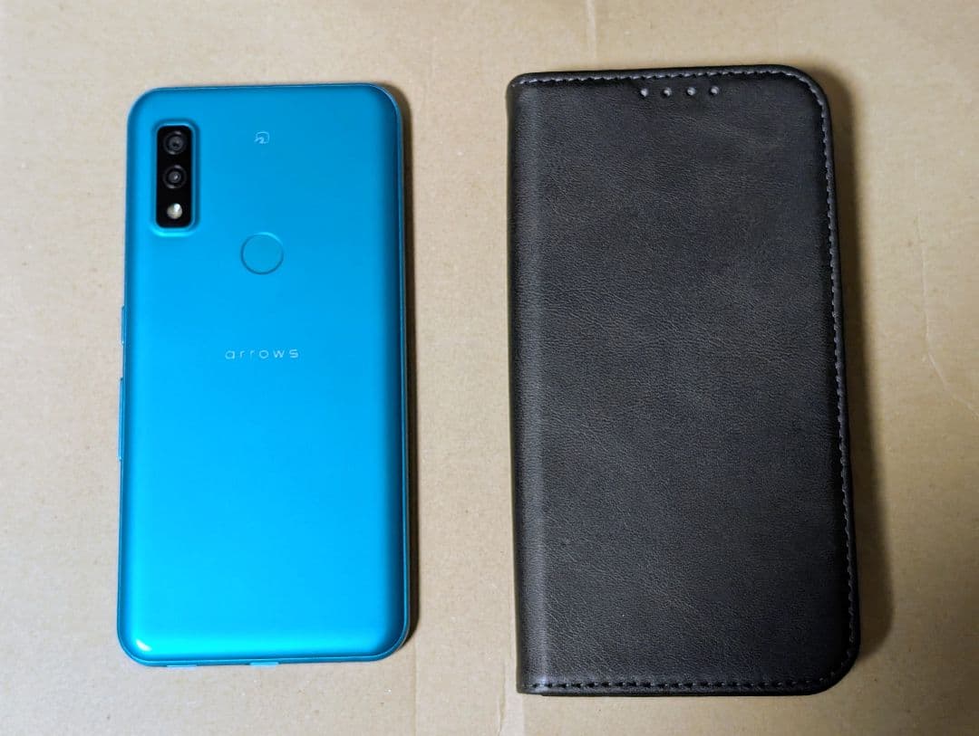 arrows スマートフォン 青 ケース付き