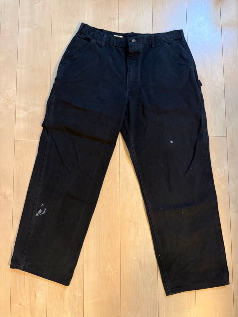 Carhartt ペインターパンツ W38 L32 B11 BLK ブラック 黒