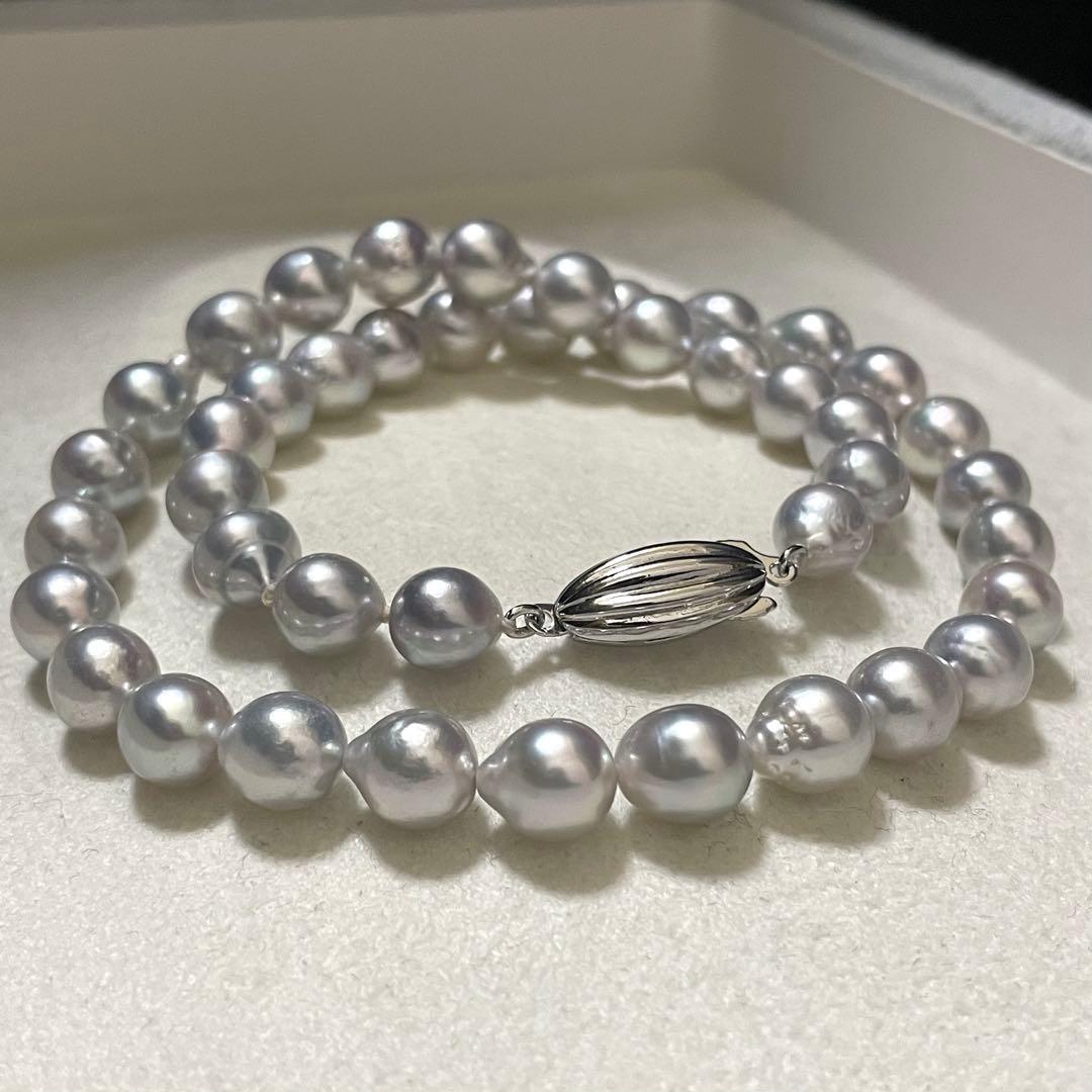 なえ 【テリ強✨大珠】 あこや本真珠 ネックレス パール バロック ブ