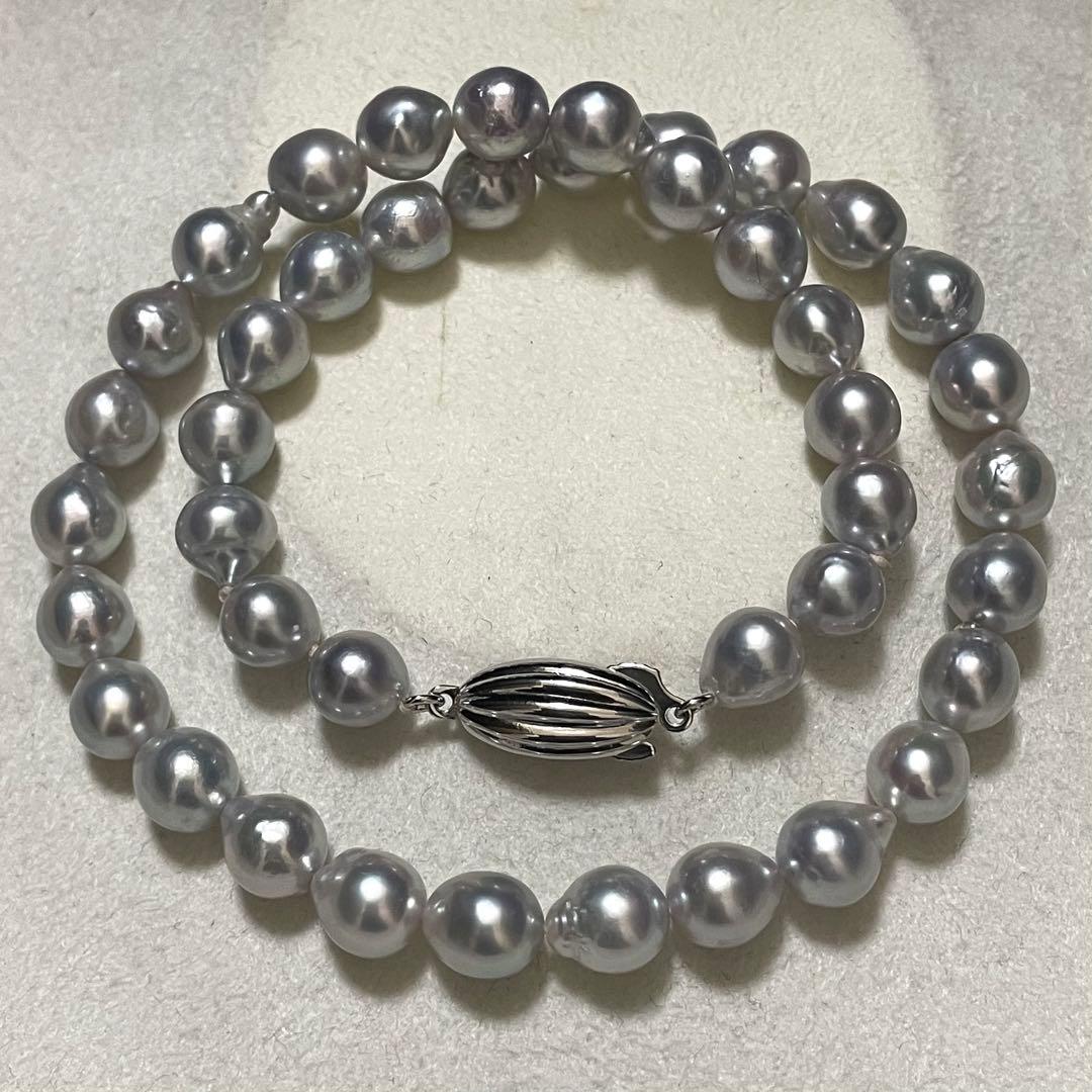 なえ 【テリ強✨大珠】 あこや本真珠 ネックレス パール バロック ブ