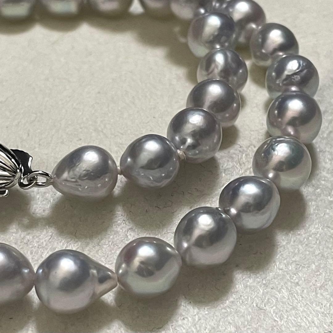 なえ 【テリ強✨大珠】 あこや本真珠 ネックレス パール バロック ブ