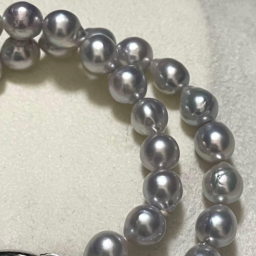 なえ 【テリ強✨大珠】 あこや本真珠 ネックレス パール バロック ブ