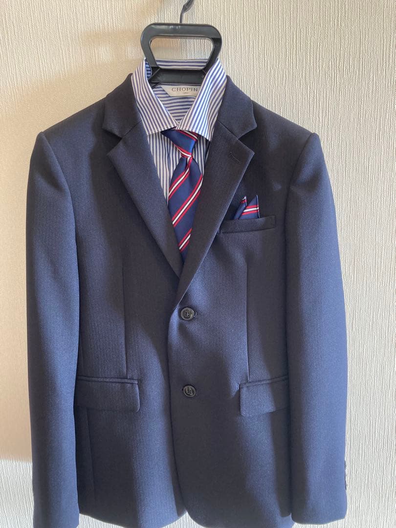 【使用回数３回】ショパン　男の子　160センチ　スーツセット　ネイビー　卒業式
