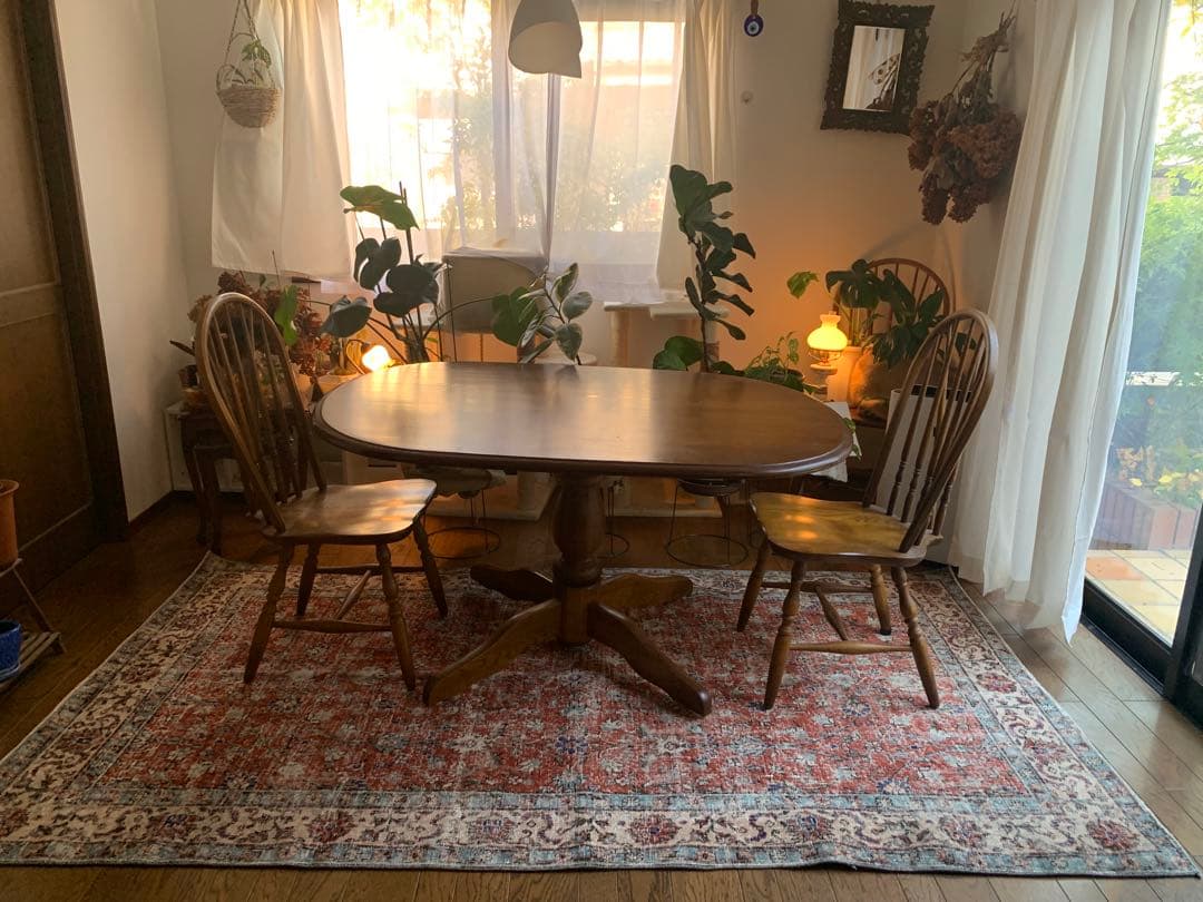 hi89　超大判　250×139 トルコヴィンテージラグ　テラコッタレッド