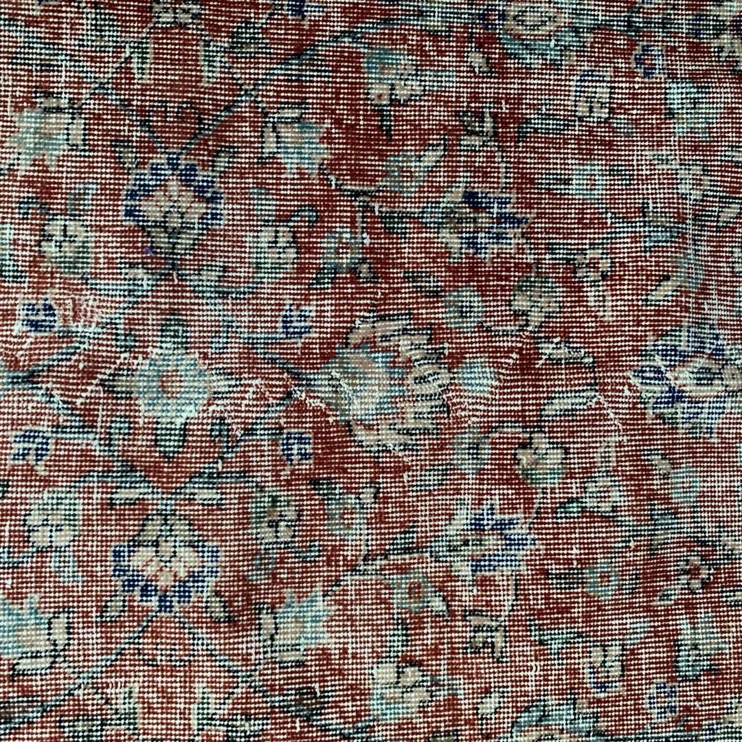 hi89　超大判　250×139 トルコヴィンテージラグ　テラコッタレッド