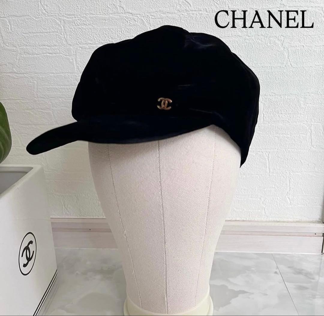 CHANEL ベルベットキャスケット　正規品　極美品　未使用品　翌日発送