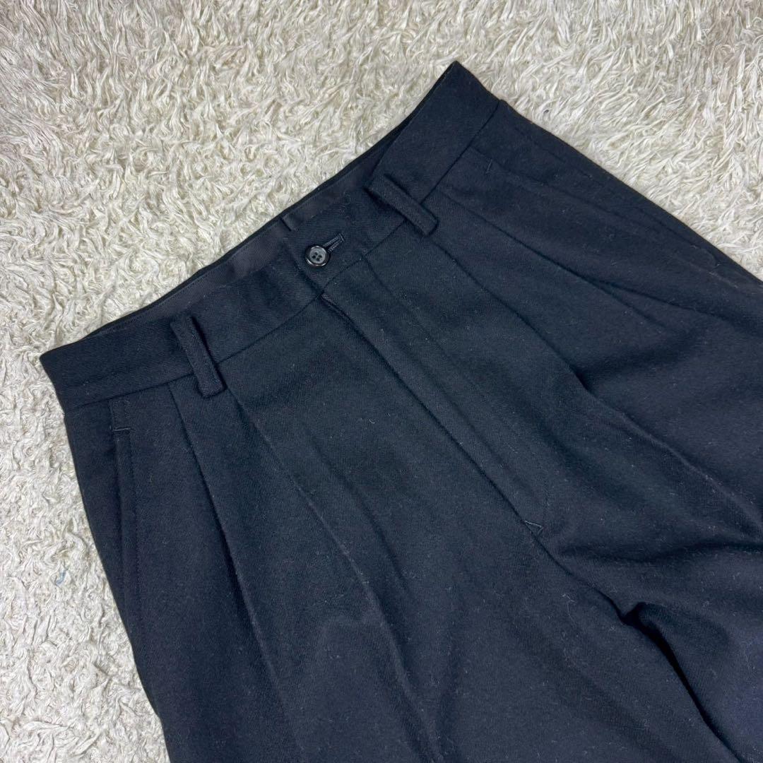 80s コムデギャルソン バルーンパンツ ツータック ウール 黒 archive