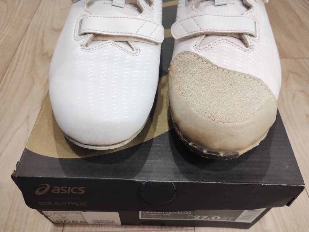 ASICSアシックス P革付スパイク27.0cm ホワイト