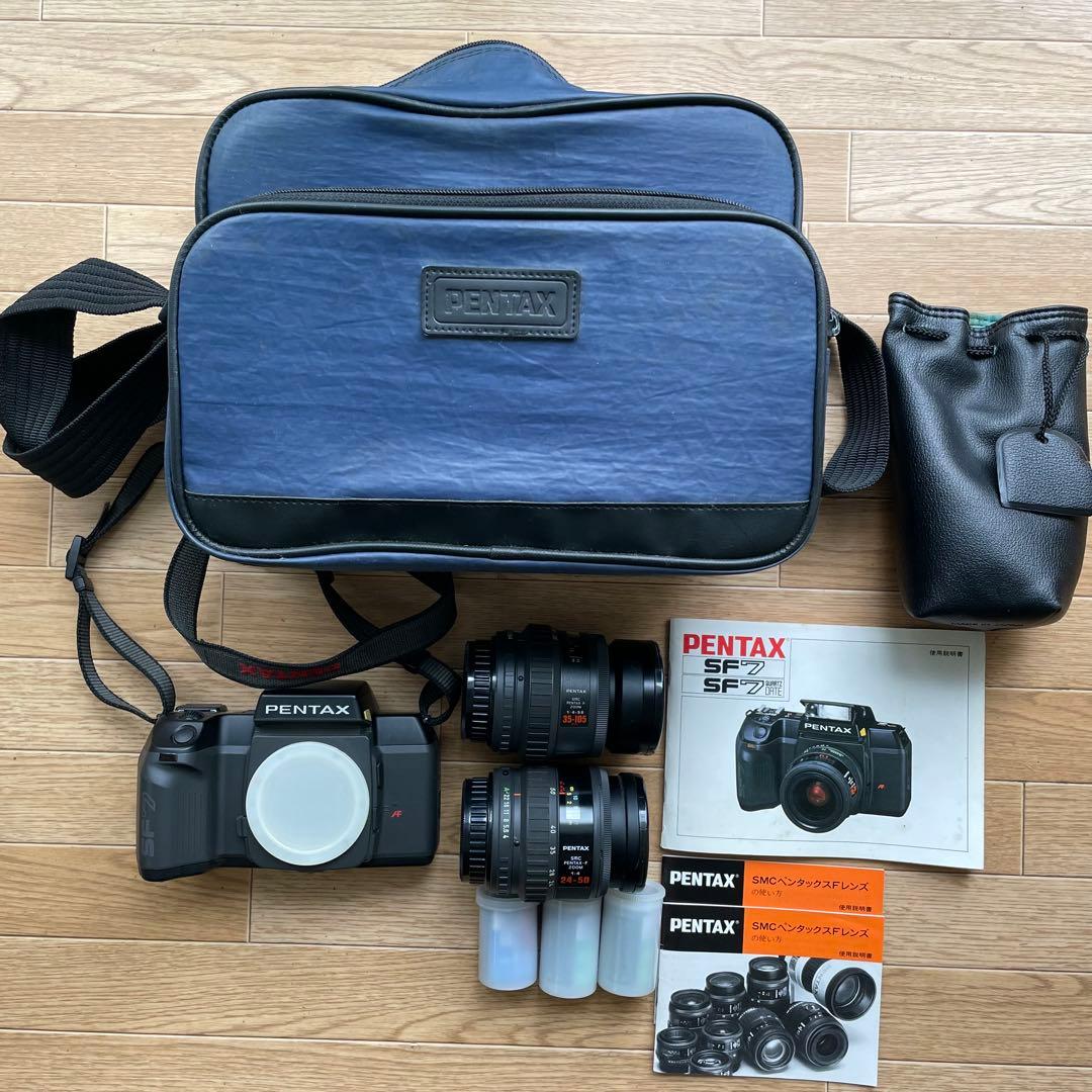 再お値下げ★PENTAX SF7・レンズ2本・バッグ・フィルム