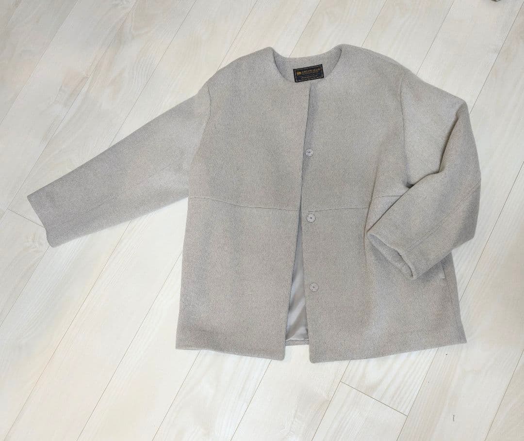 ジャーナルスタンダードレリューム　スーパーファインビーバークルーネックコート