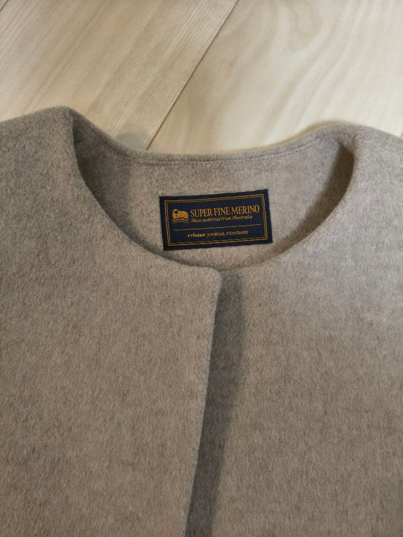 ジャーナルスタンダードレリューム　スーパーファインビーバークルーネックコート