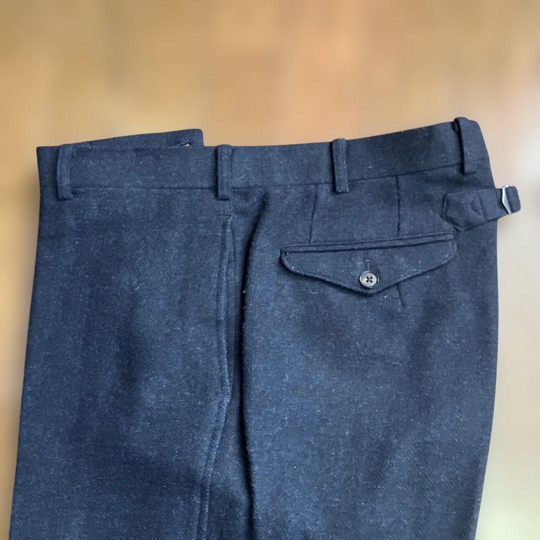 DPI製　オーダー3ピース　ブリティッシュウール　ネイビー　ヘリンボーン　BB6