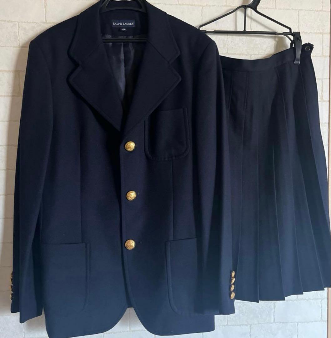 美品　ラルフローレン　ブレザー＆スカートセット　160 ネイビー　卒業式　受験