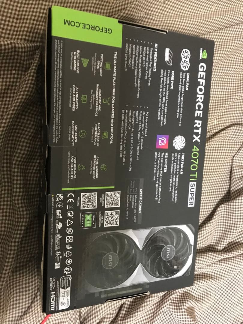 MSI GeForce RTX 4070 Ti SUPER OC版