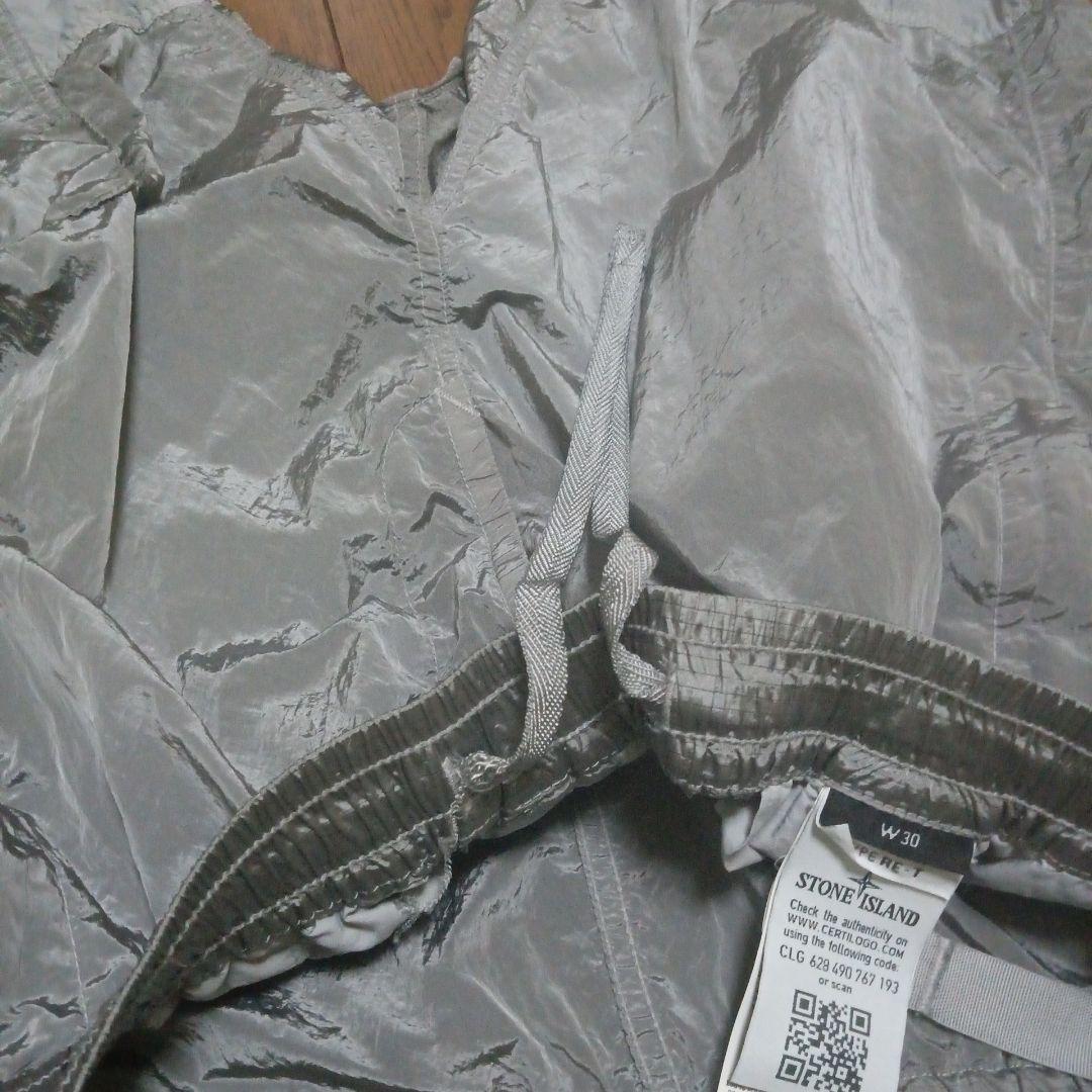 美品　Stone  グレー　シルバー カーゴパンツ Mサイズ
