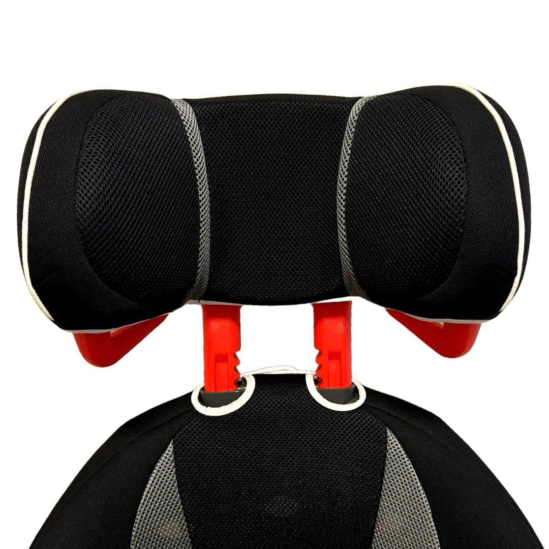 極美品　エールべべ ジュニアシート サラット3ステップ クワトロST 黒 赤